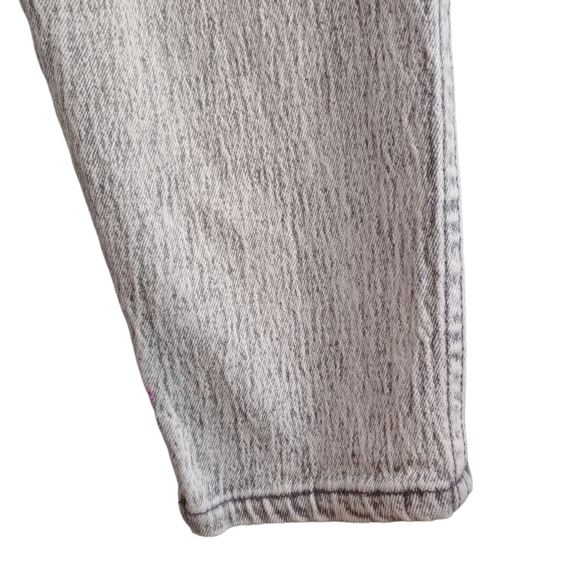 Vintage 1980’s PURE JEANSWEAR ACID WASHED Grey Jeans 31x29 Retro Rock Hairband - Picture 6 of 14